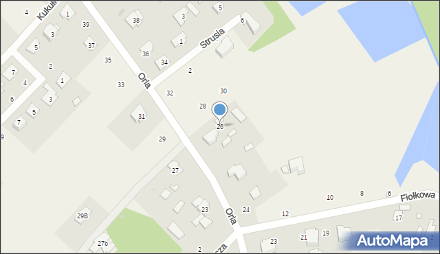 Szczęsne, Orla, 26, mapa Szczęsne