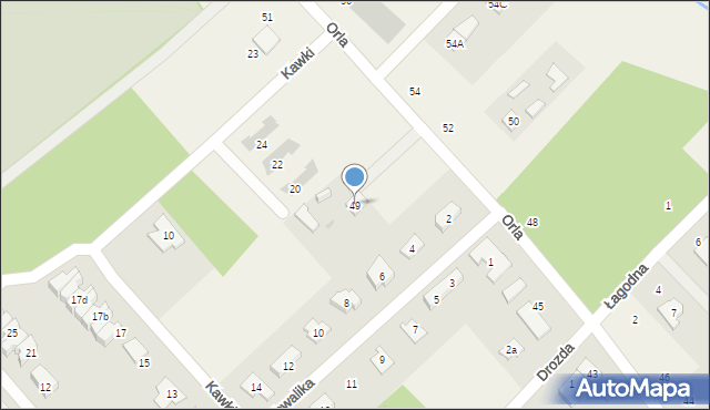 Szczęsne, Orla, 49, mapa Szczęsne