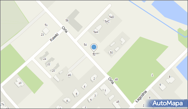 Szczęsne, Orla, 52, mapa Szczęsne