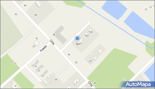 Szczęsne, Orla, 54A, mapa Szczęsne