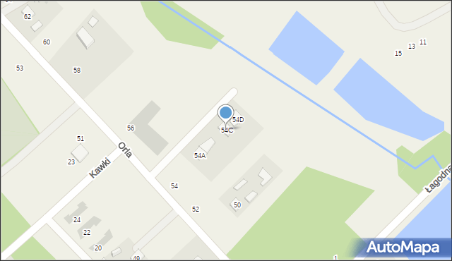 Szczęsne, Orla, 54C, mapa Szczęsne