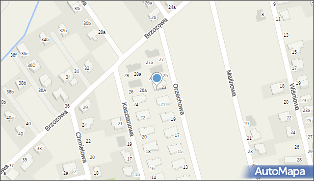 Szczodre, Orzechowa, 23a, mapa Szczodre