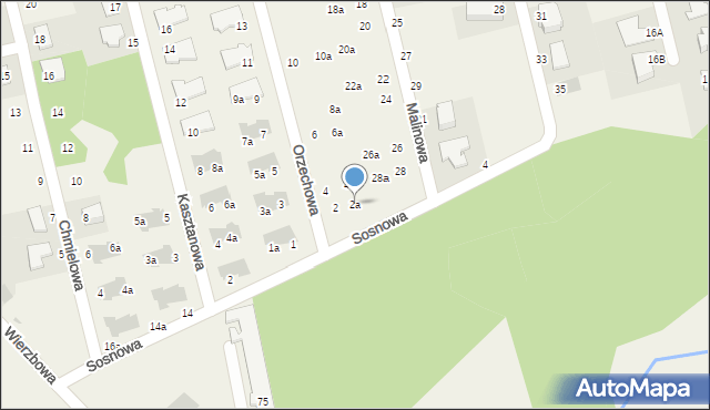 Szczodre, Orzechowa, 2a, mapa Szczodre