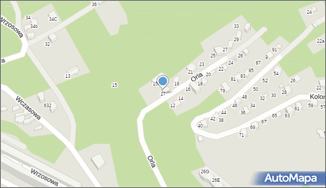 Szczyrk, Orla, 17, mapa Szczyrk