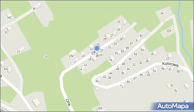 Szczyrk, Orla, 18, mapa Szczyrk