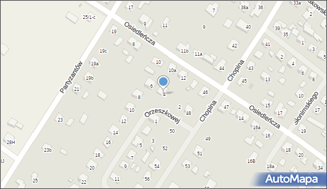 Szczytno, Orzeszkowej Elizy, 4, mapa Szczytno