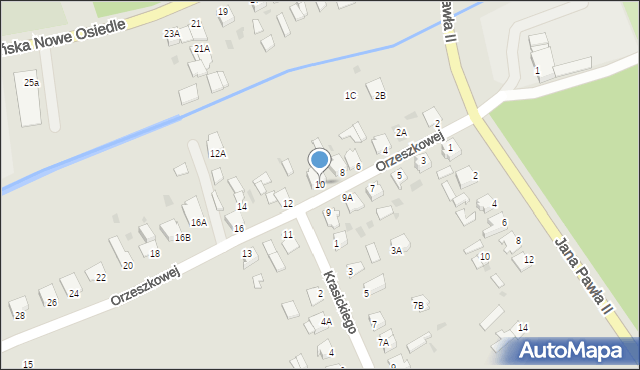 Szubin, Orzeszkowej Elizy, 10, mapa Szubin