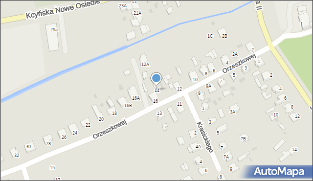 Szubin, Orzeszkowej Elizy, 14, mapa Szubin