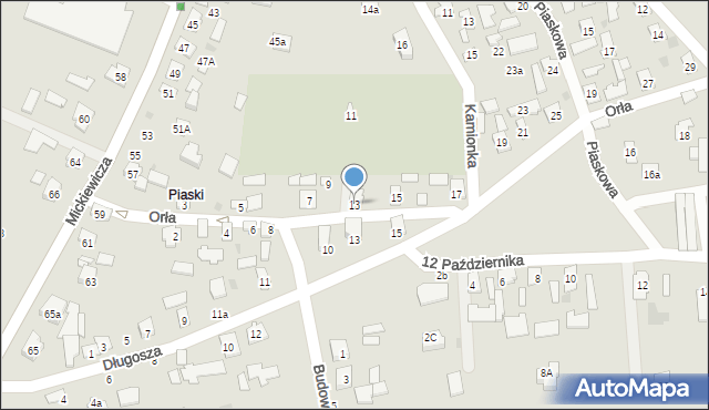 Tarnobrzeg, Orła Stanisława, 13, mapa Tarnobrzegu