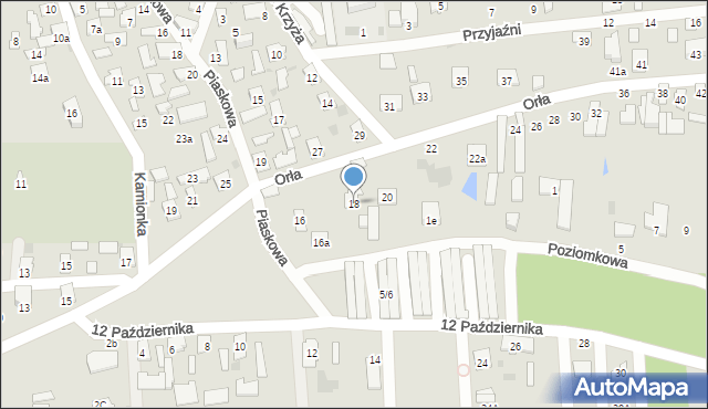 Tarnobrzeg, Orła Stanisława, 18, mapa Tarnobrzegu