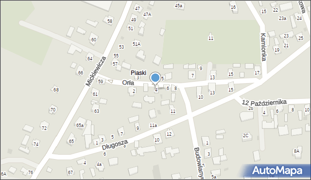 Tarnobrzeg, Orła Stanisława, 4, mapa Tarnobrzegu