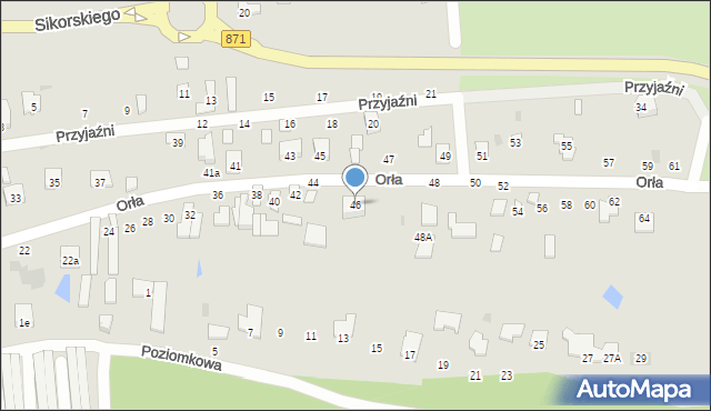 Tarnobrzeg, Orła Stanisława, 46, mapa Tarnobrzegu