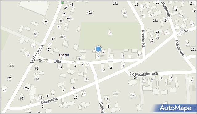 Tarnobrzeg, Orła Stanisława, 7, mapa Tarnobrzegu