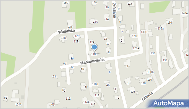 Tarnów, Orkana Władysława, 118B, mapa Tarnów