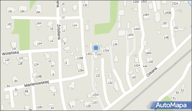 Tarnów, Orkana Władysława, 132/1, mapa Tarnów
