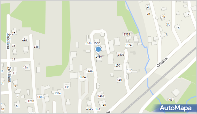 Tarnów, Orkana Władysława, 148A, mapa Tarnów