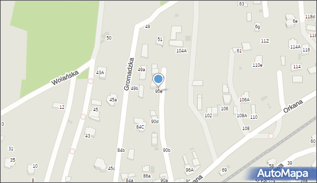 Tarnów, Orkana Władysława, 90e, mapa Tarnów