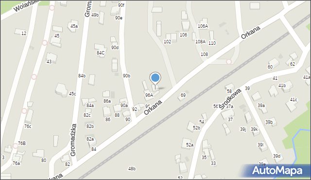 Tarnów, Orkana Władysława, 98A, mapa Tarnów