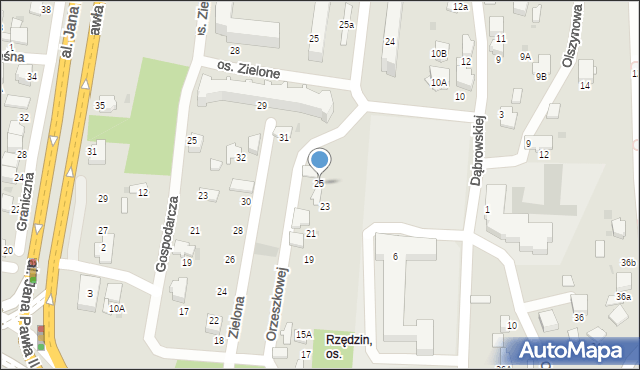 Tarnów, Orzeszkowej Elizy, 25, mapa Tarnów