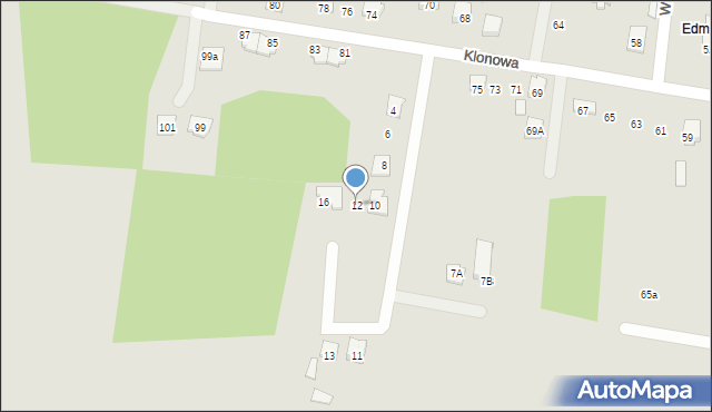 Tłuszcz, Orzechowa, 12, mapa Tłuszcz