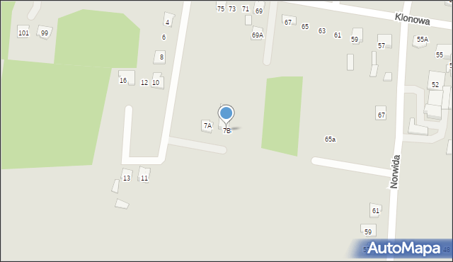 Tłuszcz, Orzechowa, 7B, mapa Tłuszcz