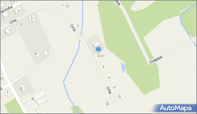 Tomaszkowo, Orla, 7, mapa Tomaszkowo