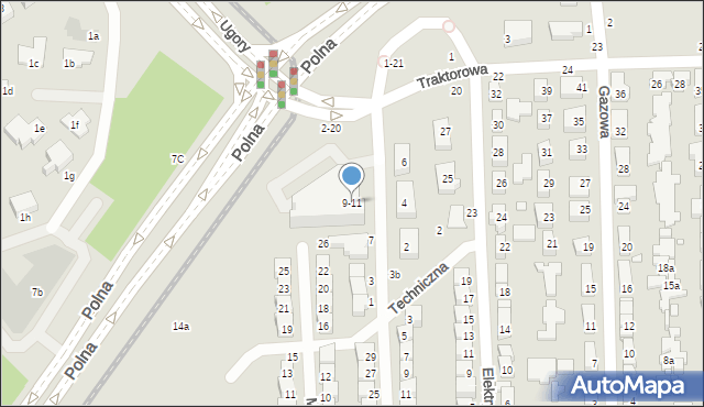 Toruń, Orląt Lwowskich, 9-11, mapa Torunia