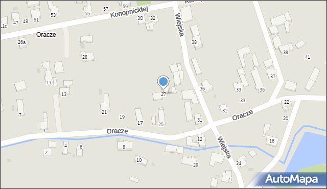 Toszek, Oracze, 27, mapa Toszek