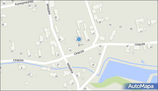 Toszek, Oracze, 33, mapa Toszek