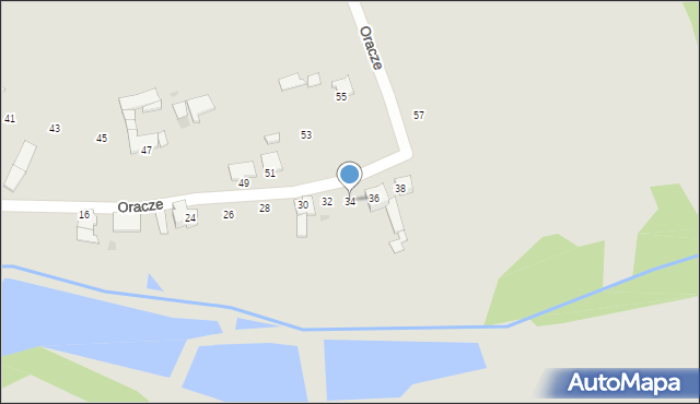 Toszek, Oracze, 34, mapa Toszek