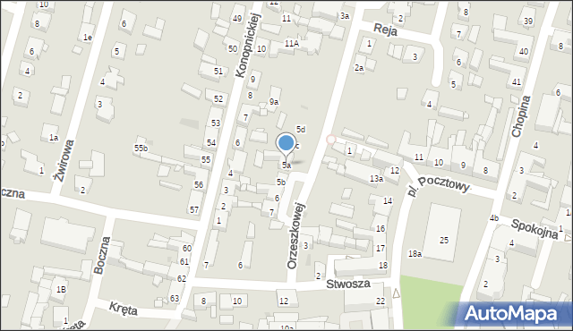 Trzcianka, Orzeszkowej Elizy, 5a, mapa Trzcianka