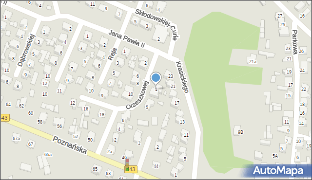 Tuliszków, Orzeszkowej Elizy, 1, mapa Tuliszków