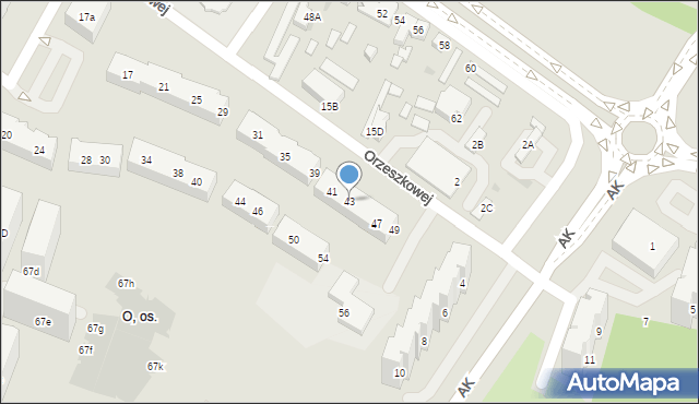 Tychy, Orzeszkowej Elizy, 43, mapa Tychów