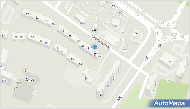 Tychy, Orzeszkowej Elizy, 47, mapa Tychów