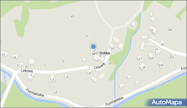 Ustroń, Orłowa, 9A, mapa Ustroń