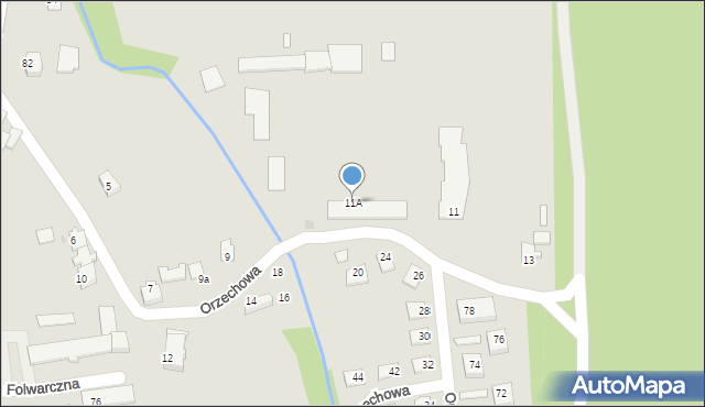 Ustroń, Orzechowa, 11A, mapa Ustroń