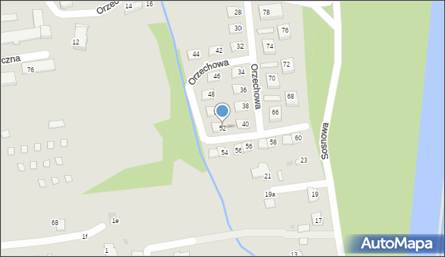 Ustroń, Orzechowa, 52, mapa Ustroń