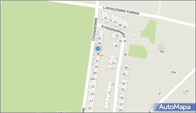 Wągrowiec, Orzeszkowej Elizy, 36, mapa Wągrowiec