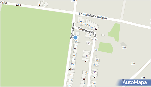 Wągrowiec, Orzeszkowej Elizy, 44, mapa Wągrowiec