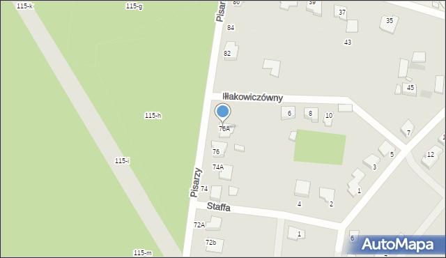 Wągrowiec, Orzeszkowej Elizy, 76A, mapa Wągrowiec