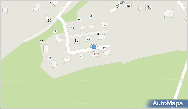 Wałbrzych, Oruby Alfreda Witolda, 19, mapa Wałbrzycha