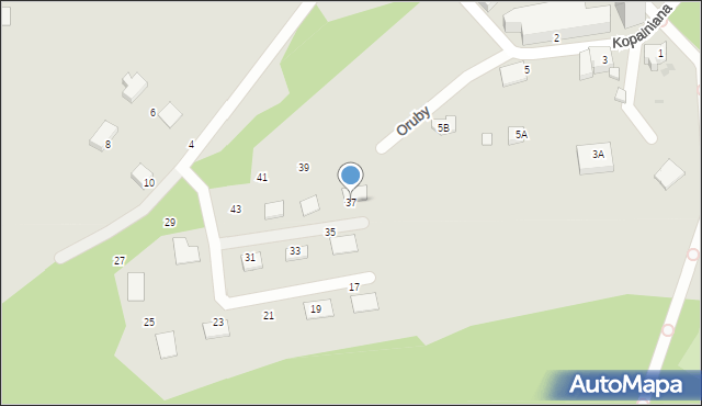 Wałbrzych, Oruby Alfreda Witolda, 37, mapa Wałbrzycha