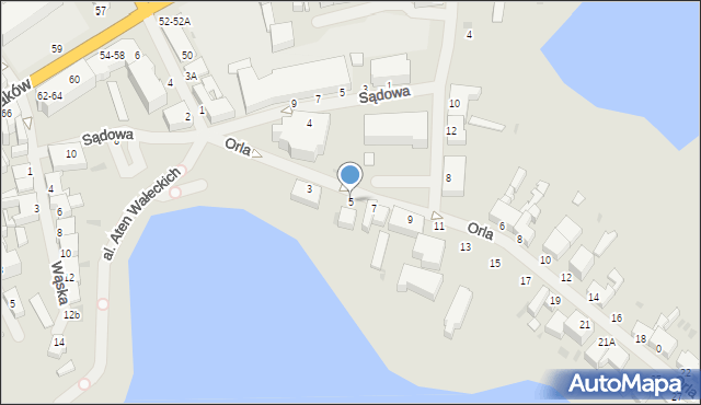 Wałcz, Orla, 5, mapa Wałcz