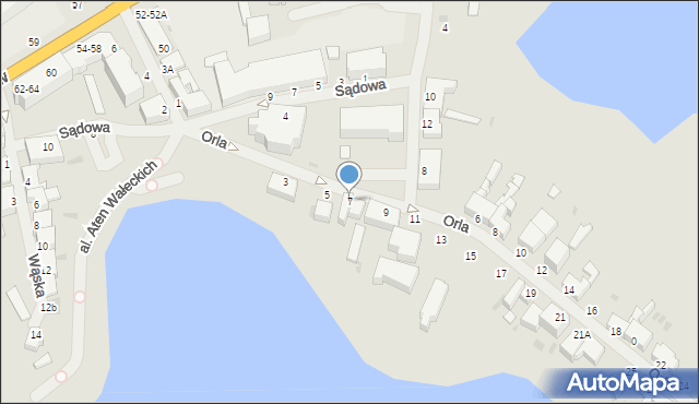 Wałcz, Orla, 7, mapa Wałcz