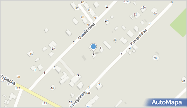 Warka, Orzeszkowej Elizy, 4, mapa Warka