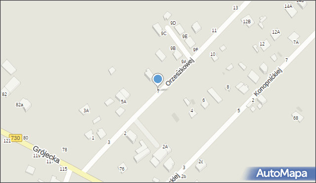 Warka, Orzeszkowej Elizy, 7, mapa Warka