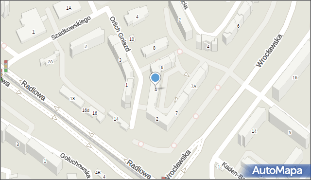 Warszawa, Orlich Gniazd, 4, mapa Warszawy