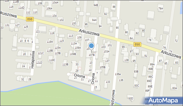 Warszawa, Oriona, 6, mapa Warszawy