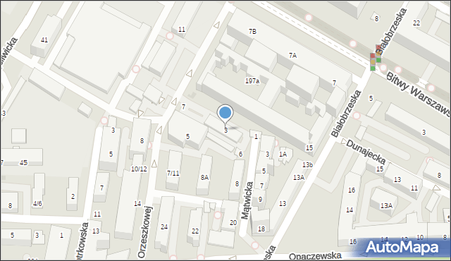 Warszawa, Orzeszkowej Elizy, 6, mapa Warszawy