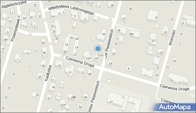 Warszawa, Orłów Piastowskich, 44a, mapa Warszawy